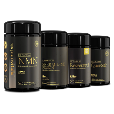 Max pakken: NMN, Resveratrol, Spermidine og Quercetin